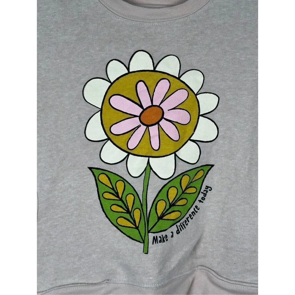 Natural Life Kid's Flower Crewneck Sweatshirt Sz 10-12